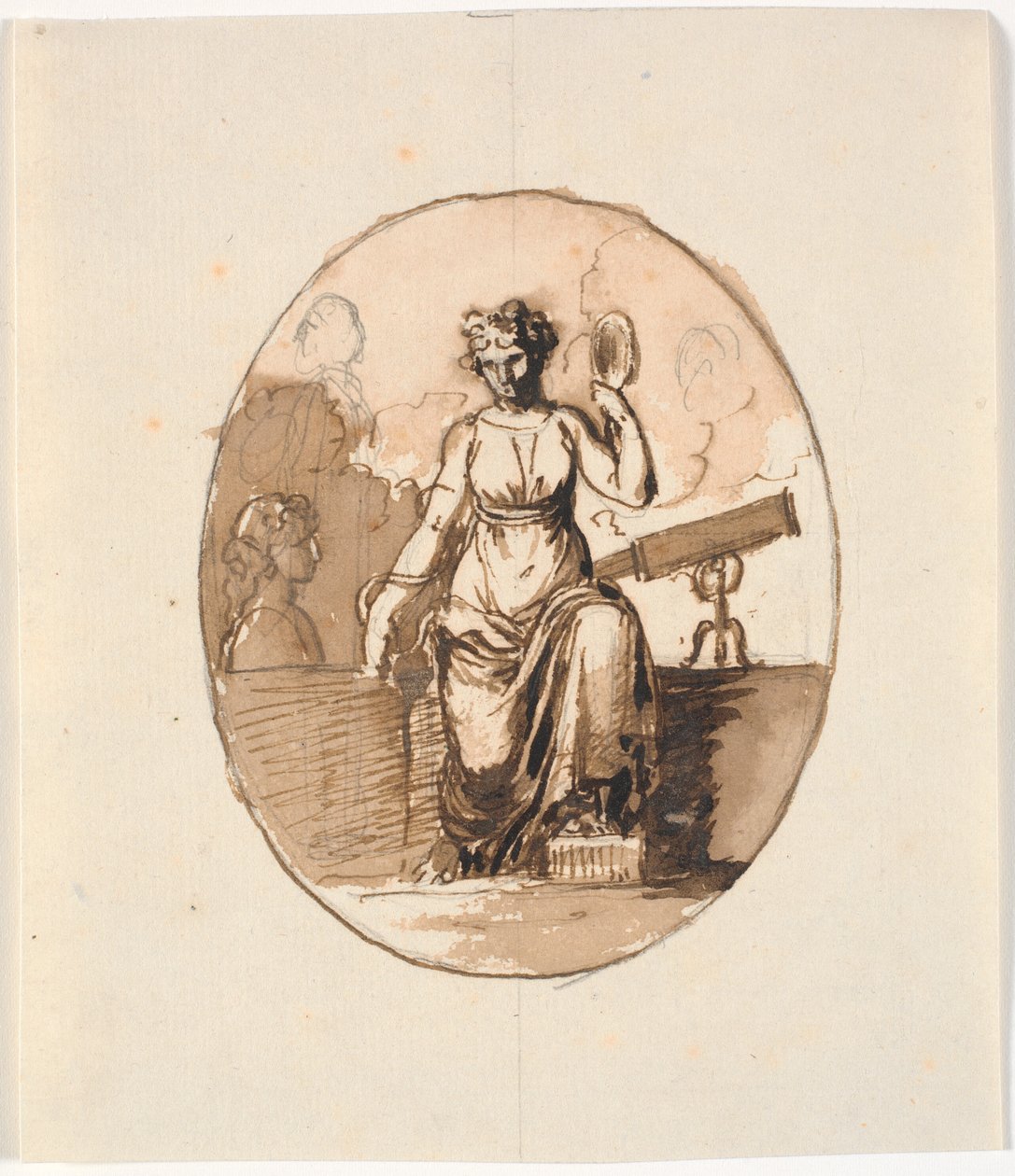 Figura femminile seduta, allegoria della saggezza o della scienza da Nicolai Abildgaard