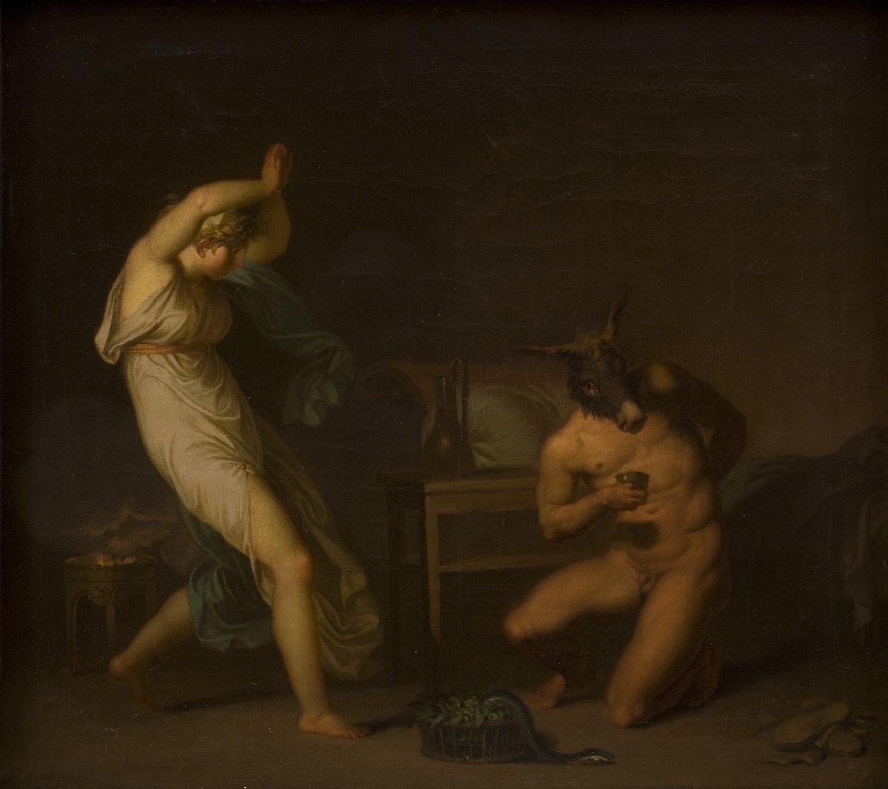 Fotis vede il suo amante Lucius trasformato in asino. Motivo da L