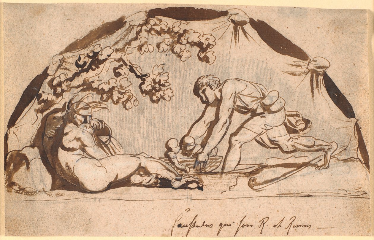 Il pastore Faustulus trova Romolo e Remo da Nicolai Abildgaard