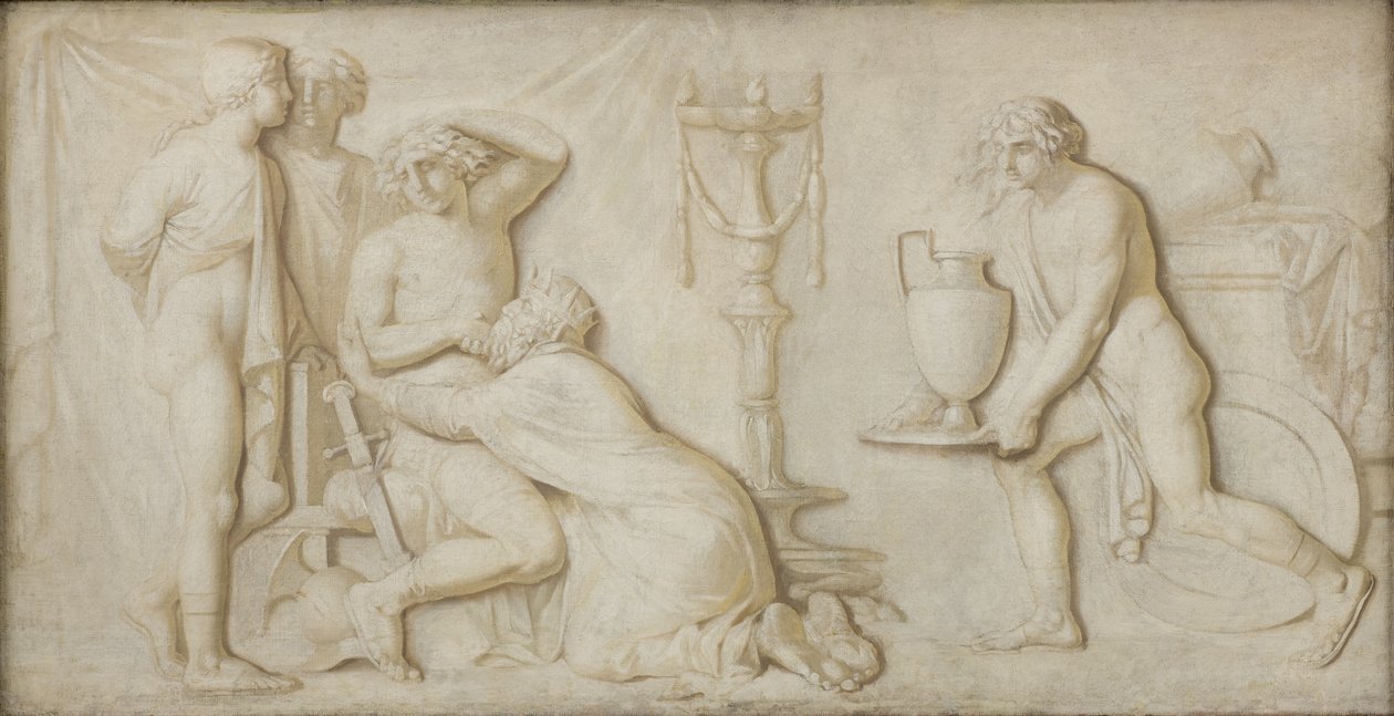 Re Priamo che supplica Achille per il cadavere di Ettore da Nicolai Abildgaard
