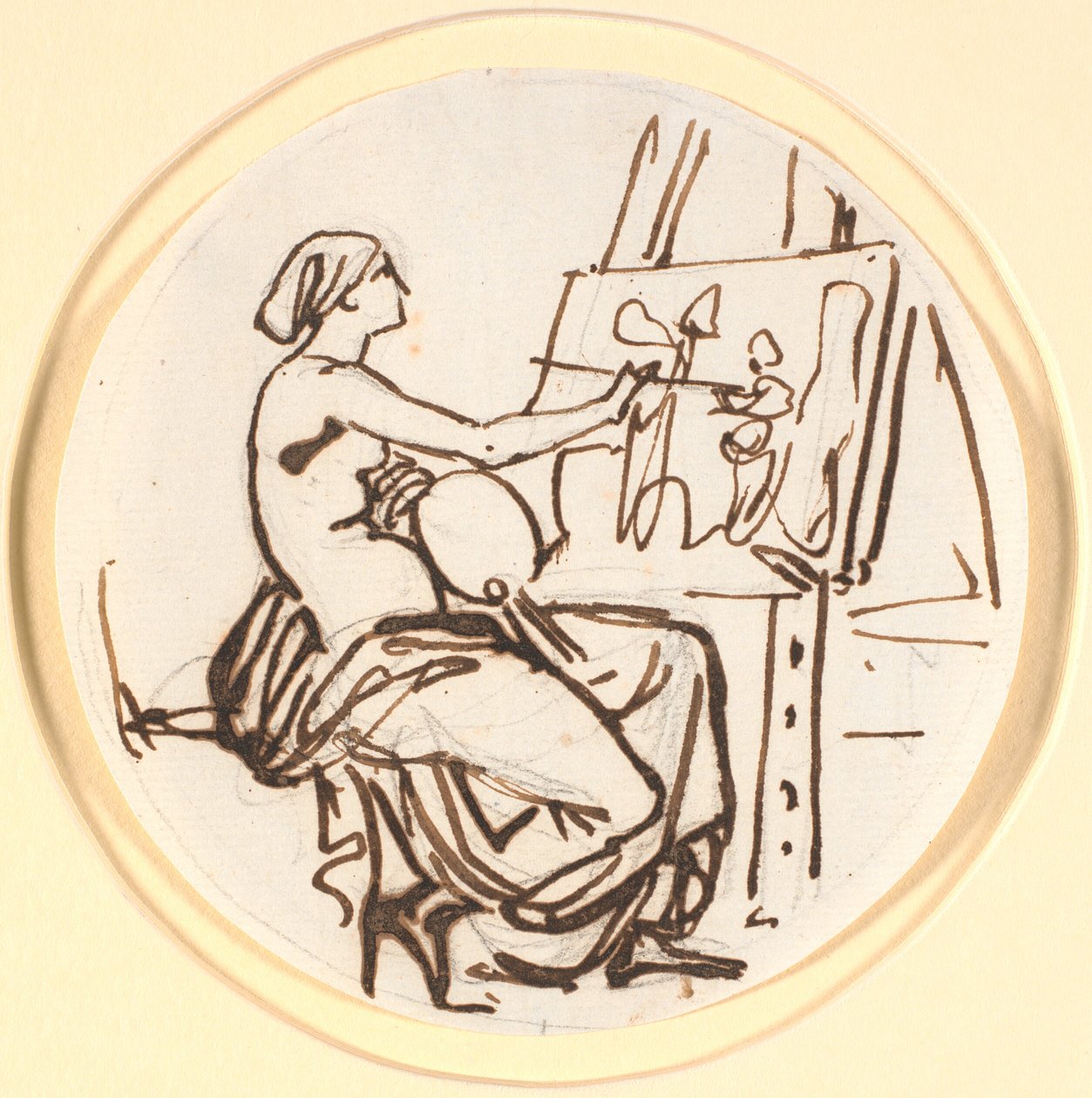 Il genio della pittura. Composizione circolare da Nicolai Abildgaard