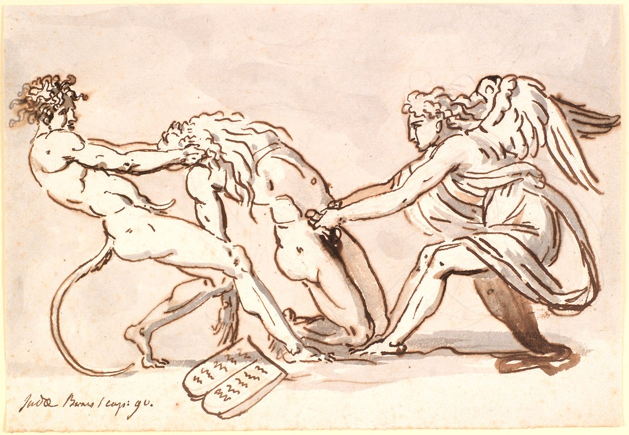 Michele Arcangelo che contende con il Diavolo per il corpo di Mosè da Nicolai Abildgaard