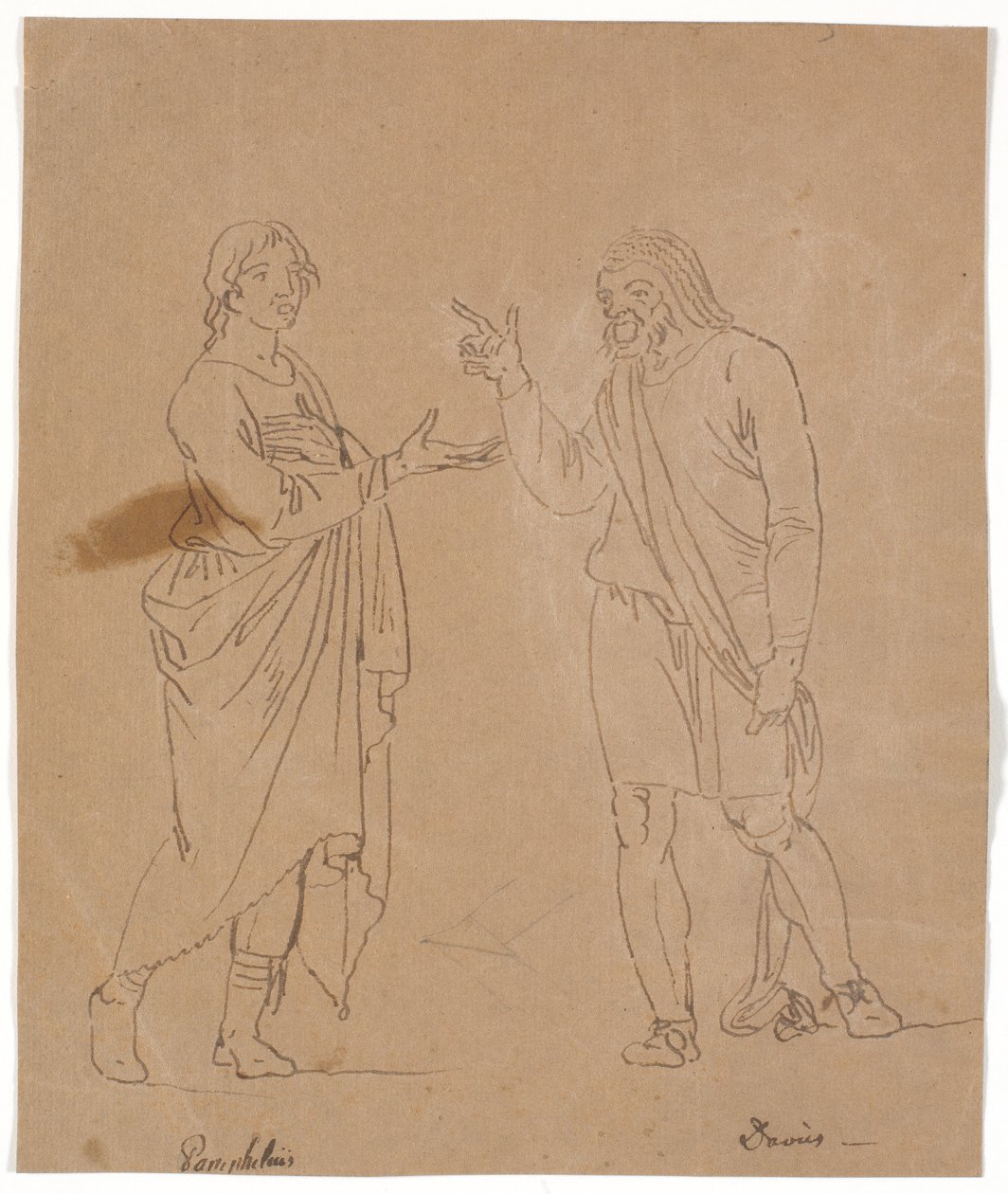 Pamphilus e Davus in conversazione da Nicolai Abildgaard