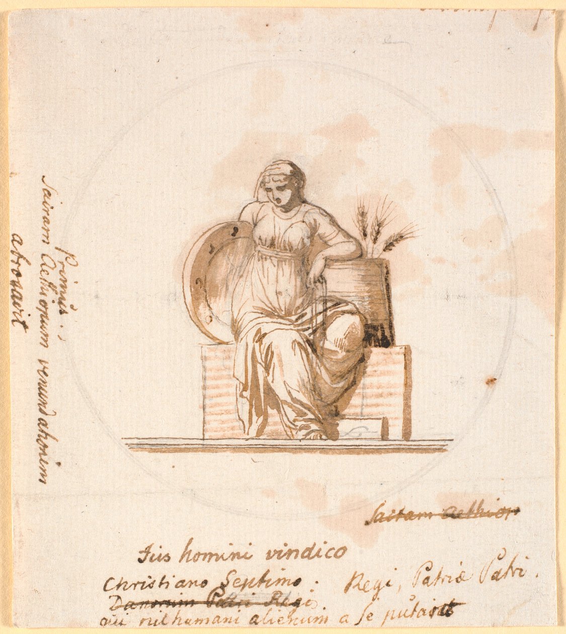 Figura allegorica seduta da Nicolai Abildgaard
