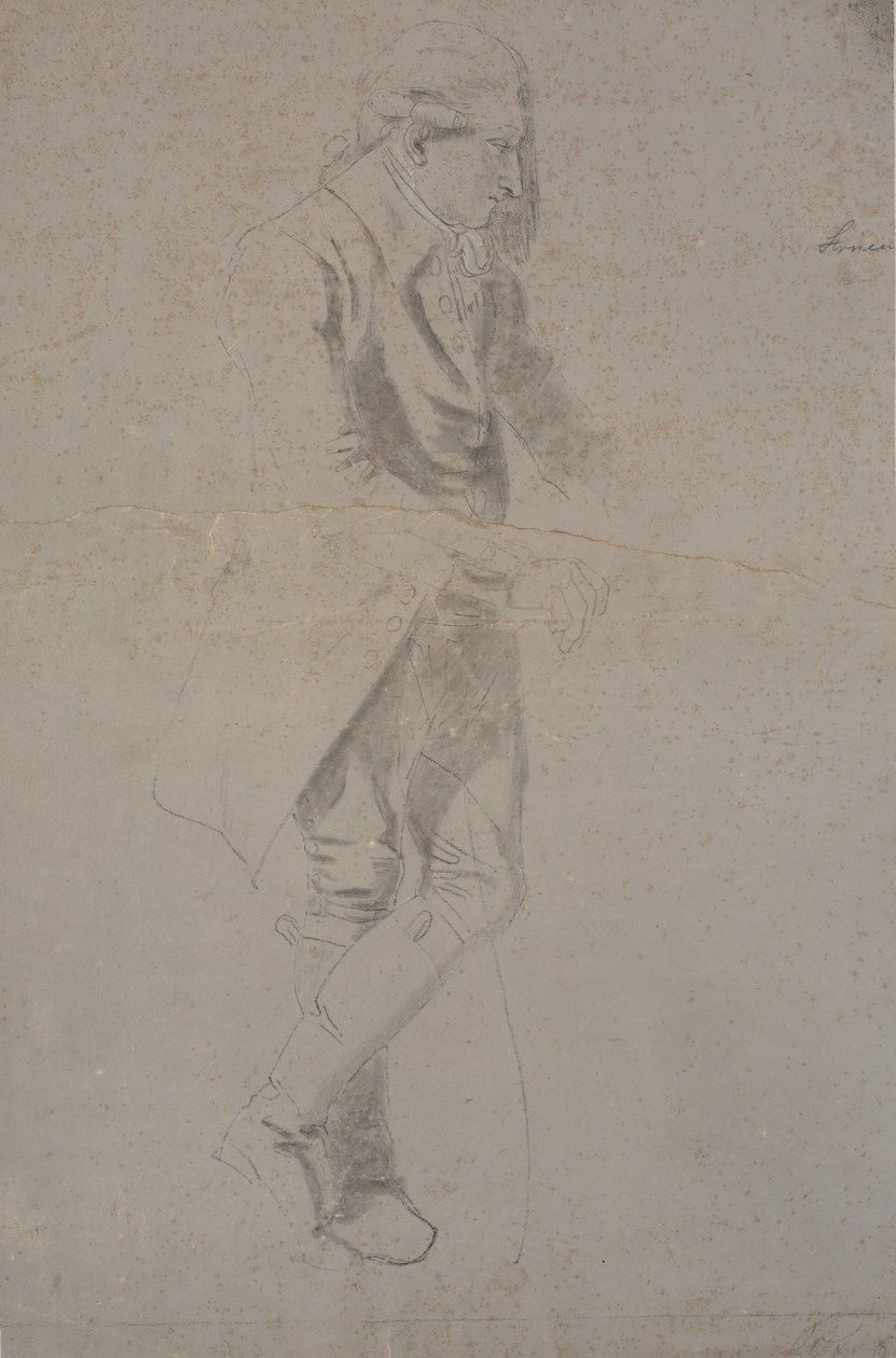 Gentiluomo in piedi con costume del 1770 circa. Struensee? da Nicolai Abildgaard