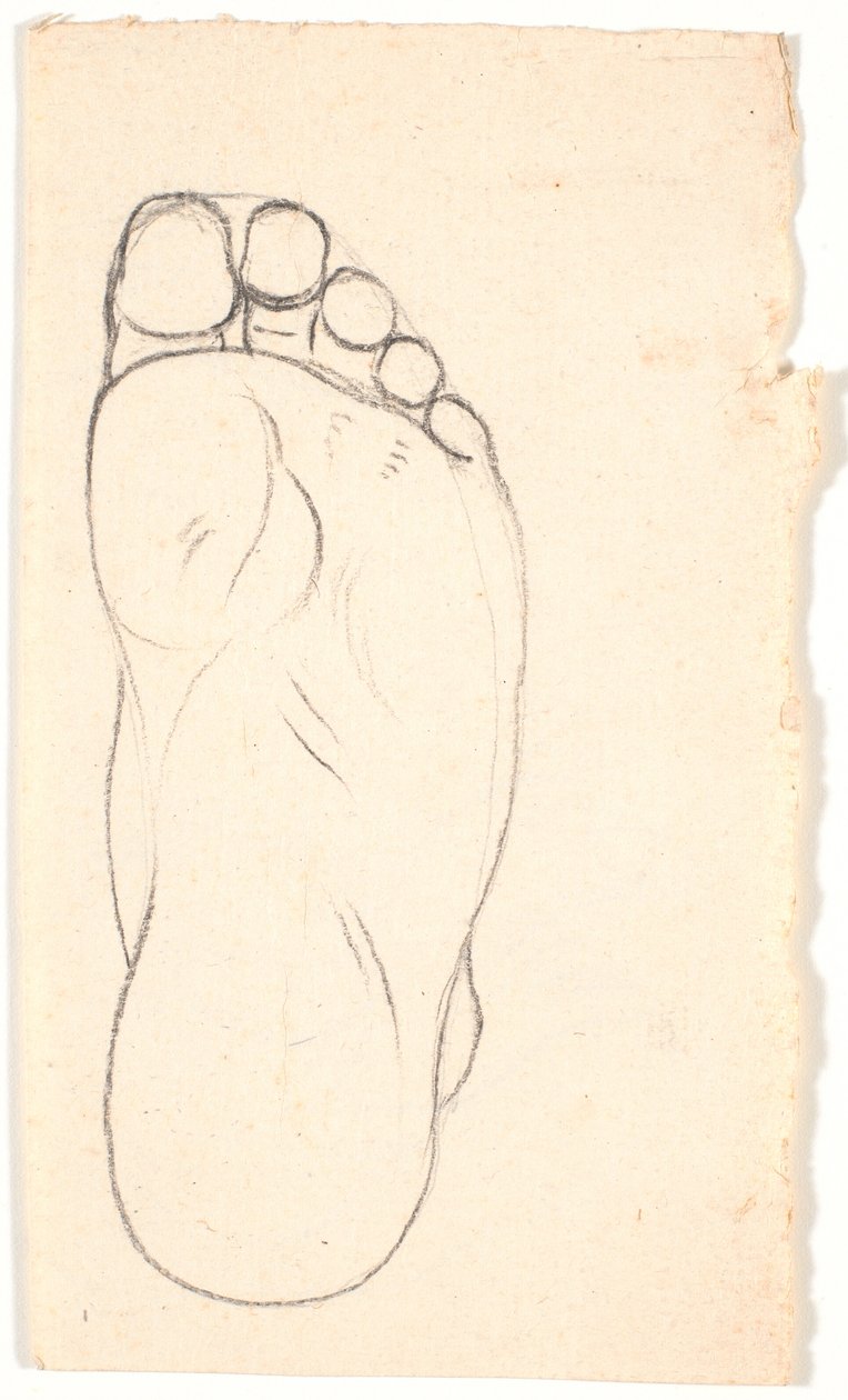 Studio di un Piede Visto da Sotto. Il Tallone a Destra. da Nicolai Abildgaard