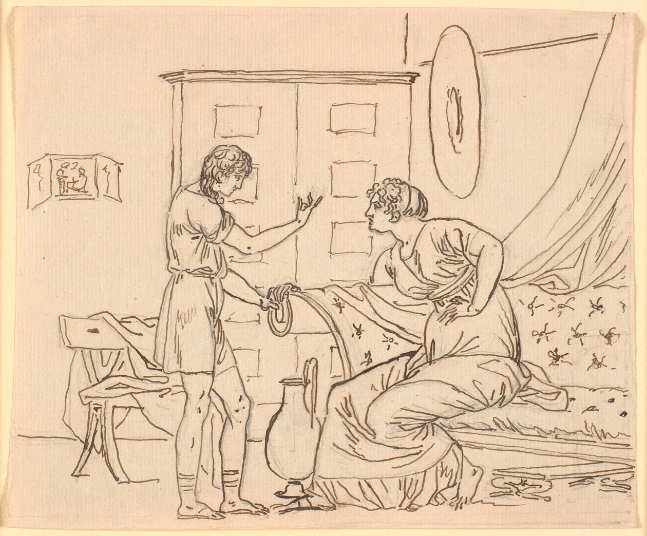 Studio per Papirio e sua madre da Nicolai Abildgaard