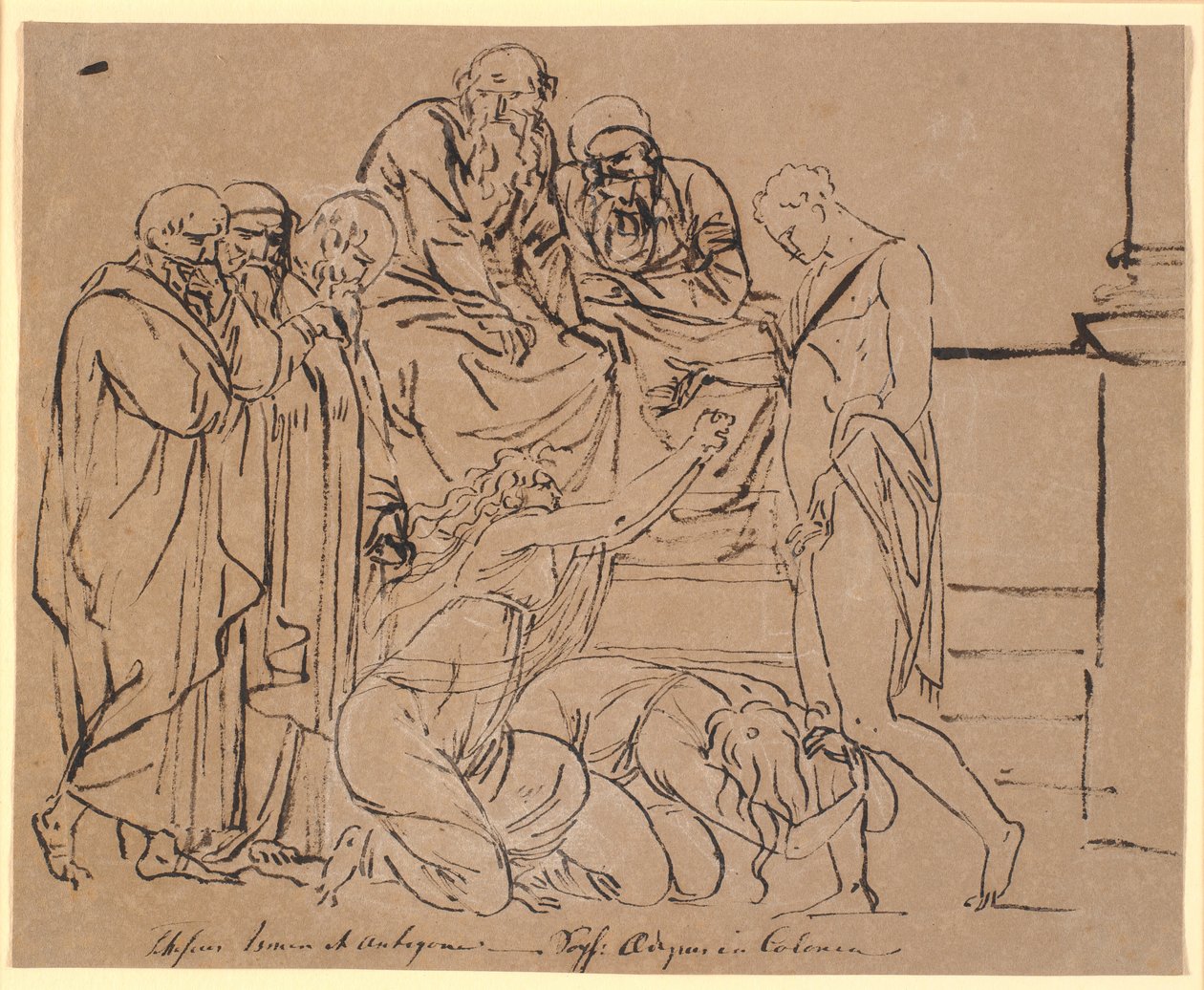Teseo supplicato da Ismene e Antigone. Dopo Sofocle da Nicolai Abildgaard