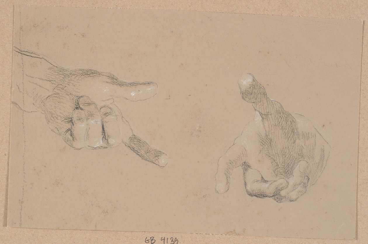 Due studi di una mano da Nicolai Abildgaard