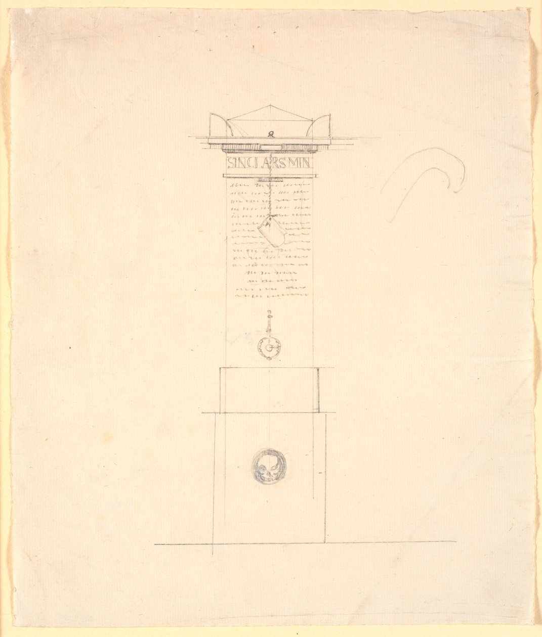 Bozza per un monumento commemorativo per Sinclar (Sinclair) da Nicolai Abildgaard