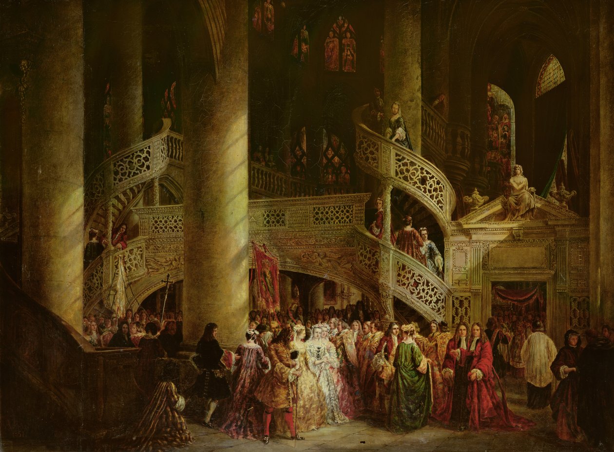 Interno della Chiesa di Saint-Etienne du Mont, Il Tramezzo, 1851 da Nicolas Alexandre Barbier