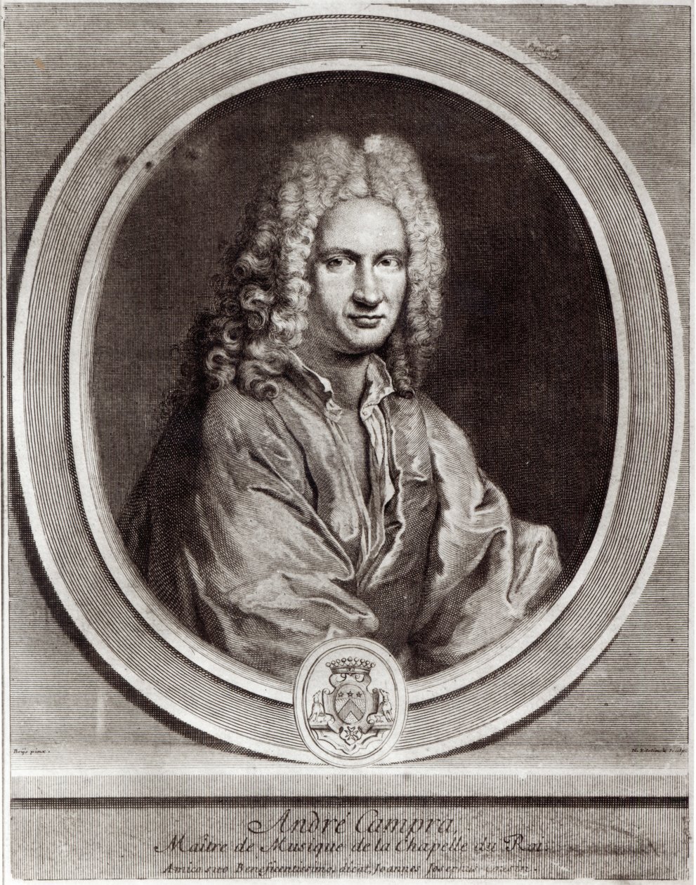 Ritratto di André Campra (1660-1744) da Nicolas Etienne Edelinck