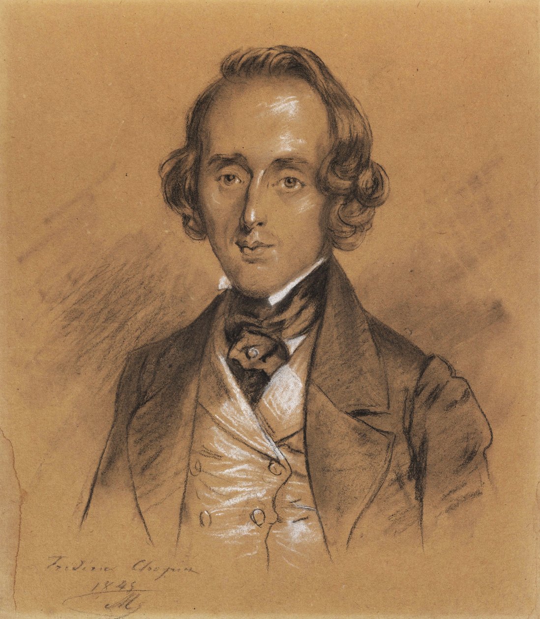 Ritratto di Fryderyk Chopin da Nicolas Eustache Maurin