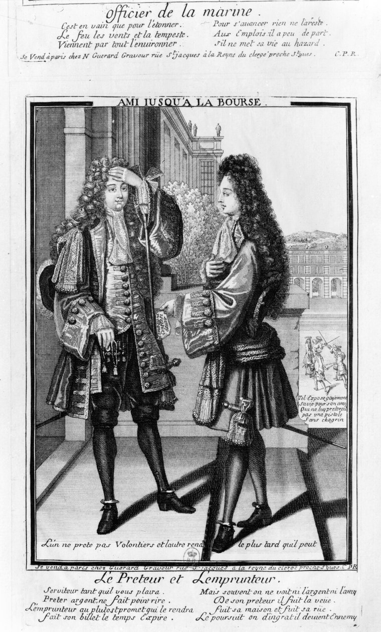 Il prestatore e il mutuatario da Nicolas Guerard