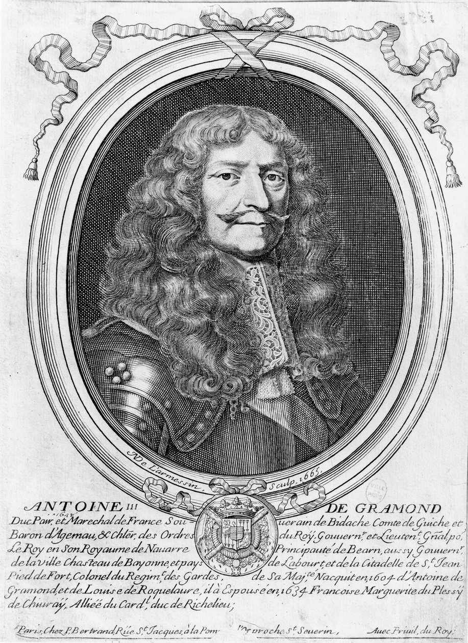 Ritratto di Antoine III de Gramont da Nicolas II de Larmessin