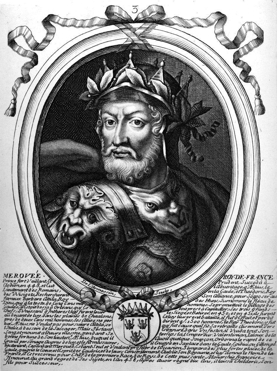 Ritratto di Meroveo (d.456) Re dei Franchi Salii, da 