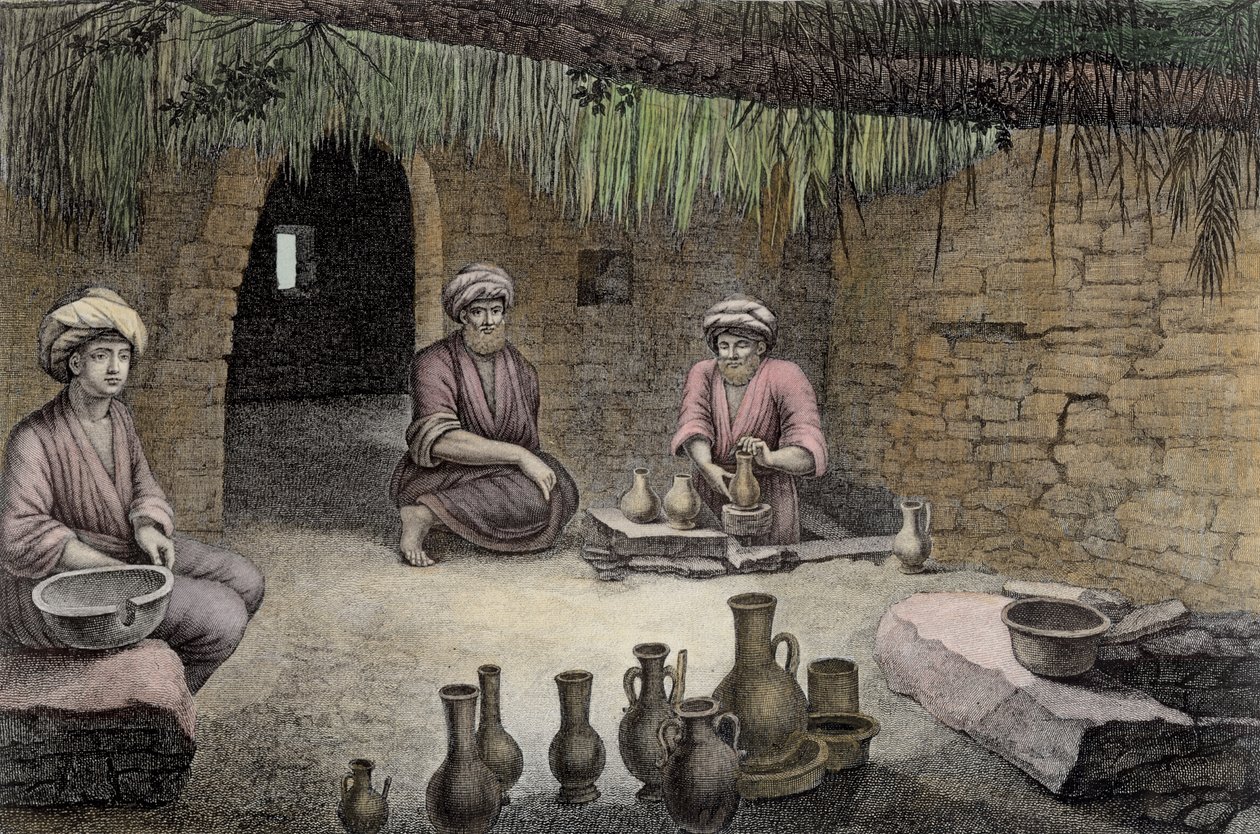 Interno di una bottega di ceramisti, da Volume II Arti e Mestieri di 