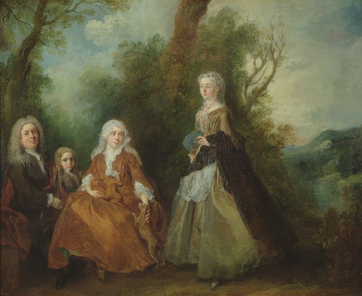 Famiglia in un parco da Nicolas Lancret