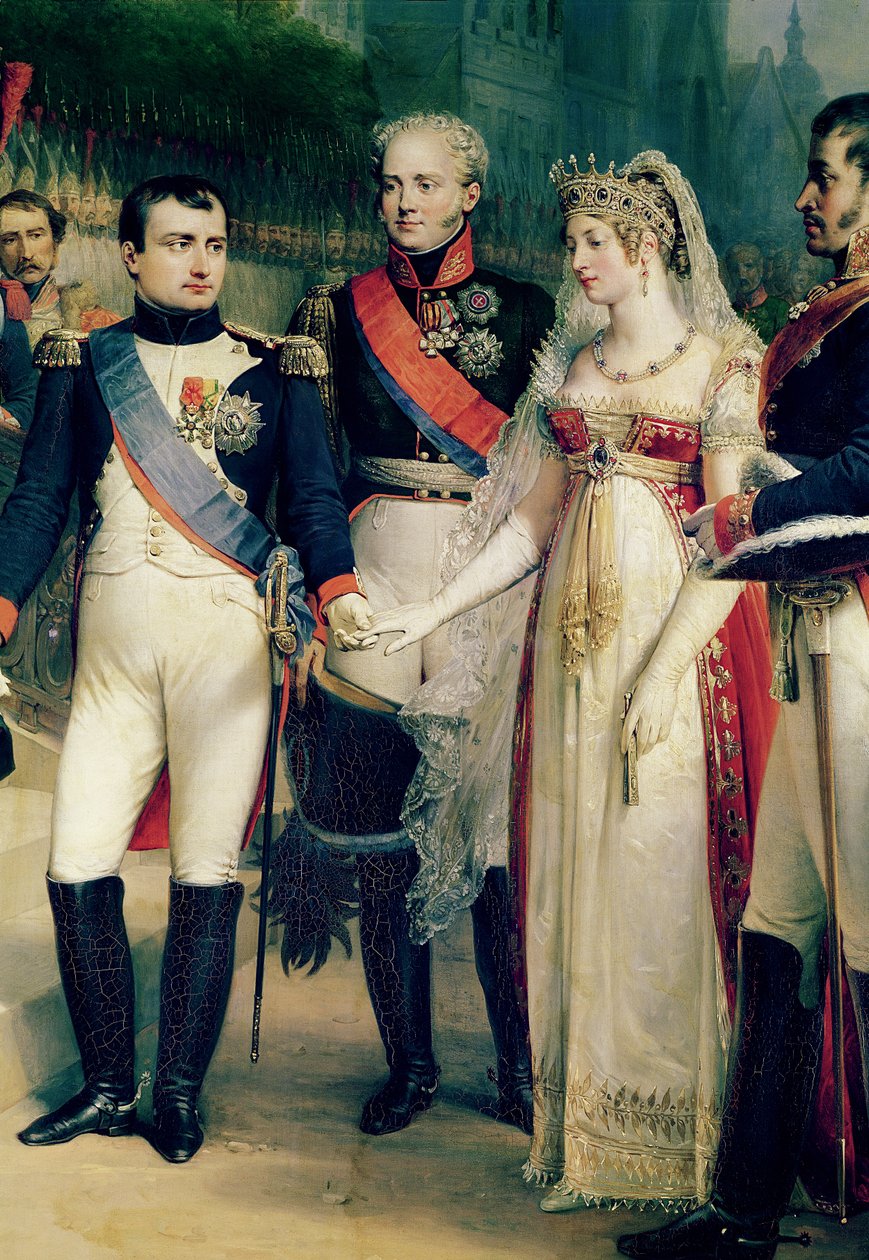 Napoleone Bonaparte (1769-1821) riceve la regina Luisa di Prussia (1776-1810) a Tilsit, 6 luglio 1807, 1837 (dettaglio) da Nicolas Louis Francois Gosse