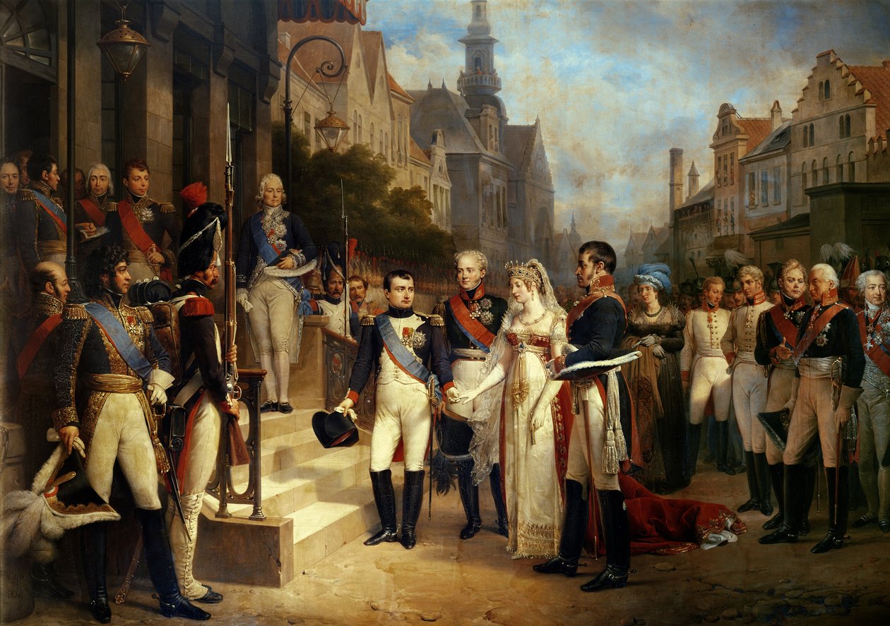 Napoleone Bonaparte (1769-1821) Riceve la Regina Luisa di Prussia (1776-1810) a Tilsit, 6 luglio 1807 da Nicolas Louis Francois Gosse