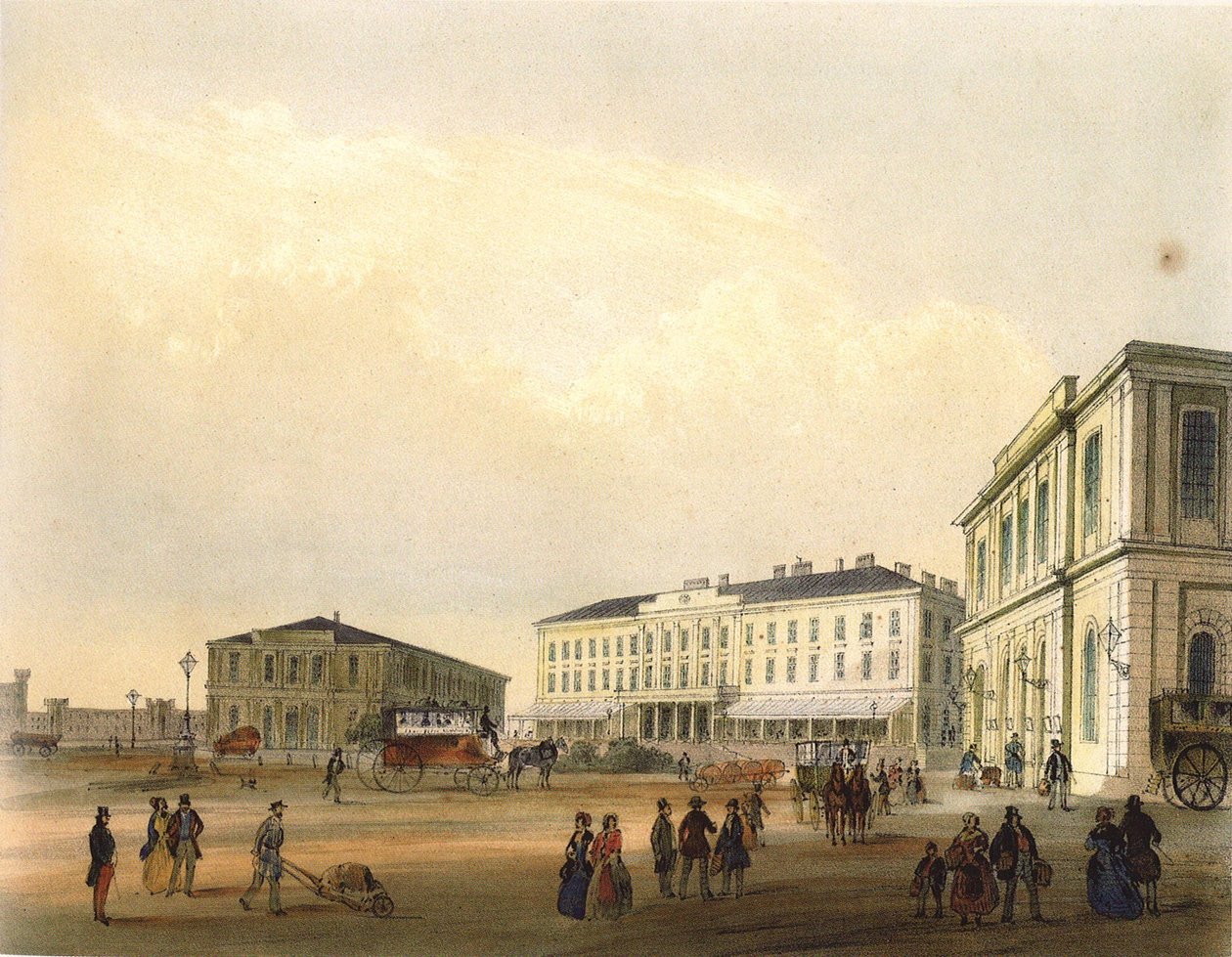 La stazione di Wiener-Gloggnitzer e Brucker da Nicolas Marie Joseph Chapuy