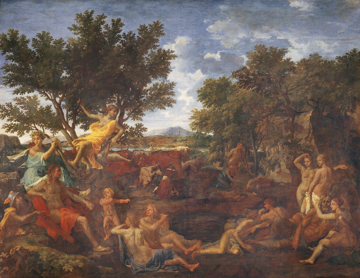 Apollo, amante di Dafne da Nicolas Poussin