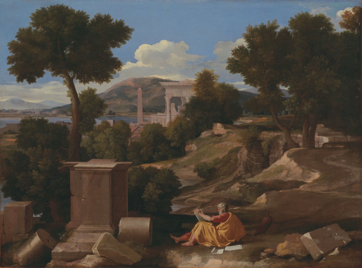 Paesaggio con San Giovanni a Patmos da Nicolas Poussin