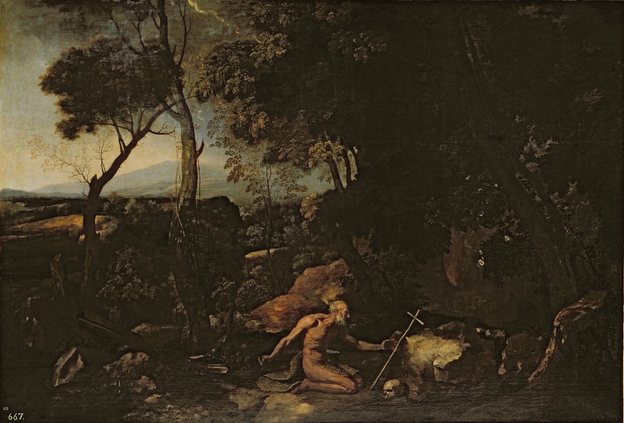 Paesaggio con San Girolamo da Nicolas Poussin