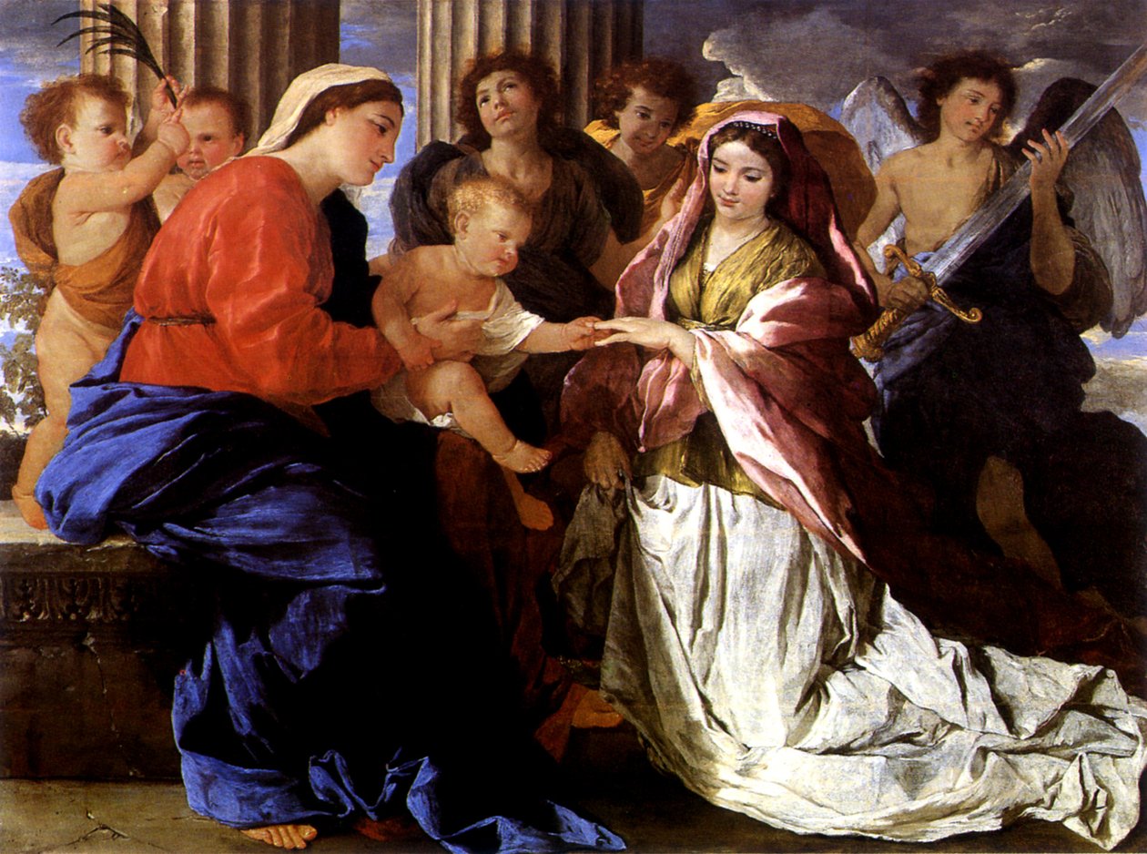 Matrimonio mistico di Santa Caterina da Nicolas Poussin