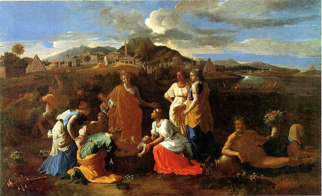 Mosè salvato dalle acque da Nicolas Poussin