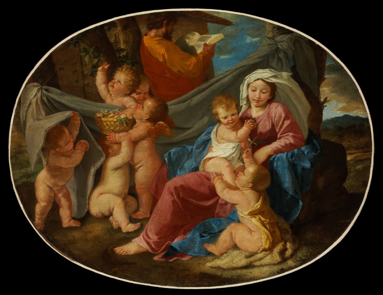 Il riposo durante la fuga in Egitto da Nicolas Poussin