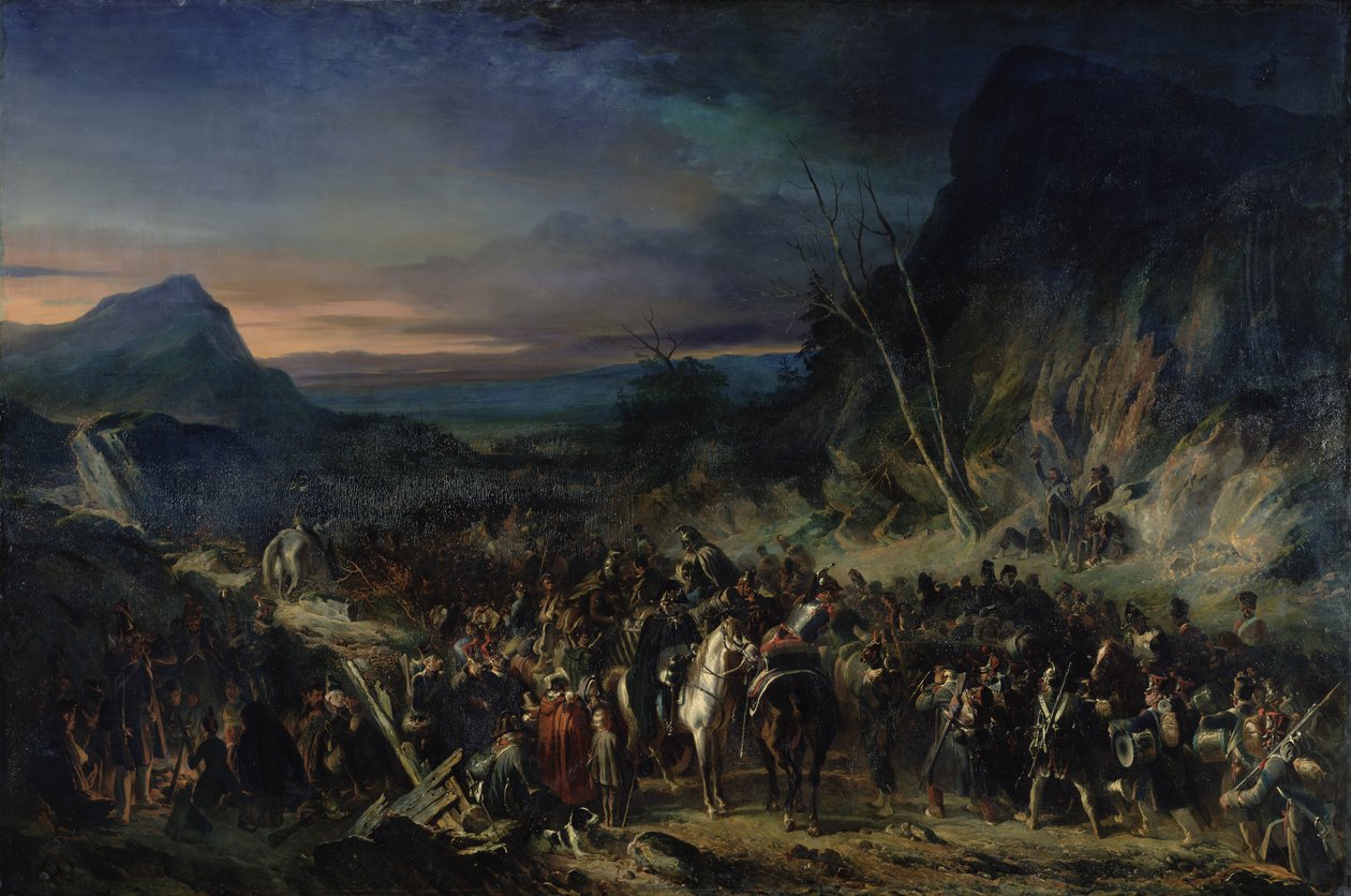 Il burrone, campagna del 1809, 1843 da Nicolas Toussaint Charlet