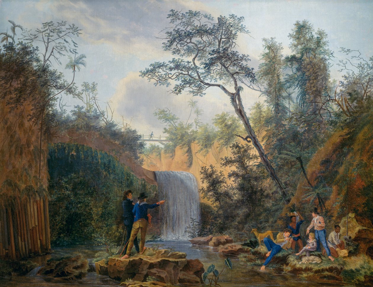 Spedizione botanica francese in America, olio su tela di Nicolas-Didier Boguet (1755-1839) da Nicolas Didier Boguet