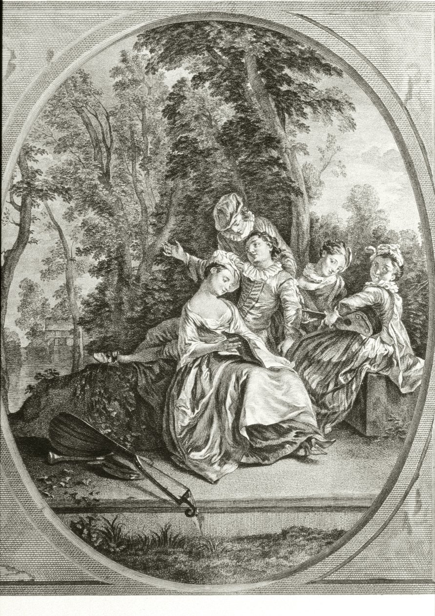 Lezione di musica da Nicolas (after) Lancret