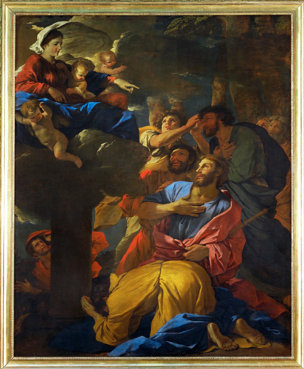 Apparition de la Vierge a Saint Jaques le Majeur - la Vergine appare a San Giacomo il Vecchio;1629-1630 ... da Nicolas (attr.to) Poussin
