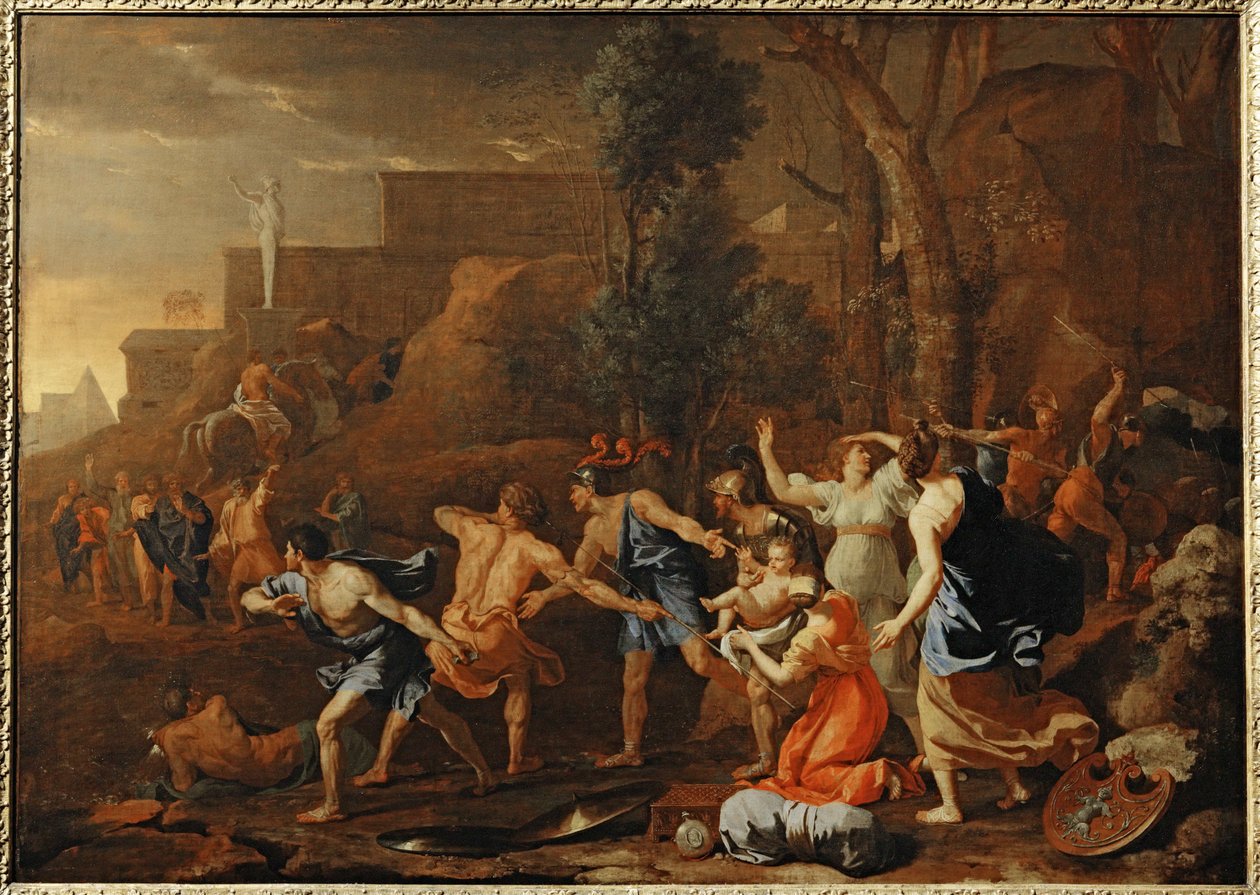 Le jeune Pyrrhus sauve - Il giovane Pirro salvato ... da Nicolas (attr.to) Poussin