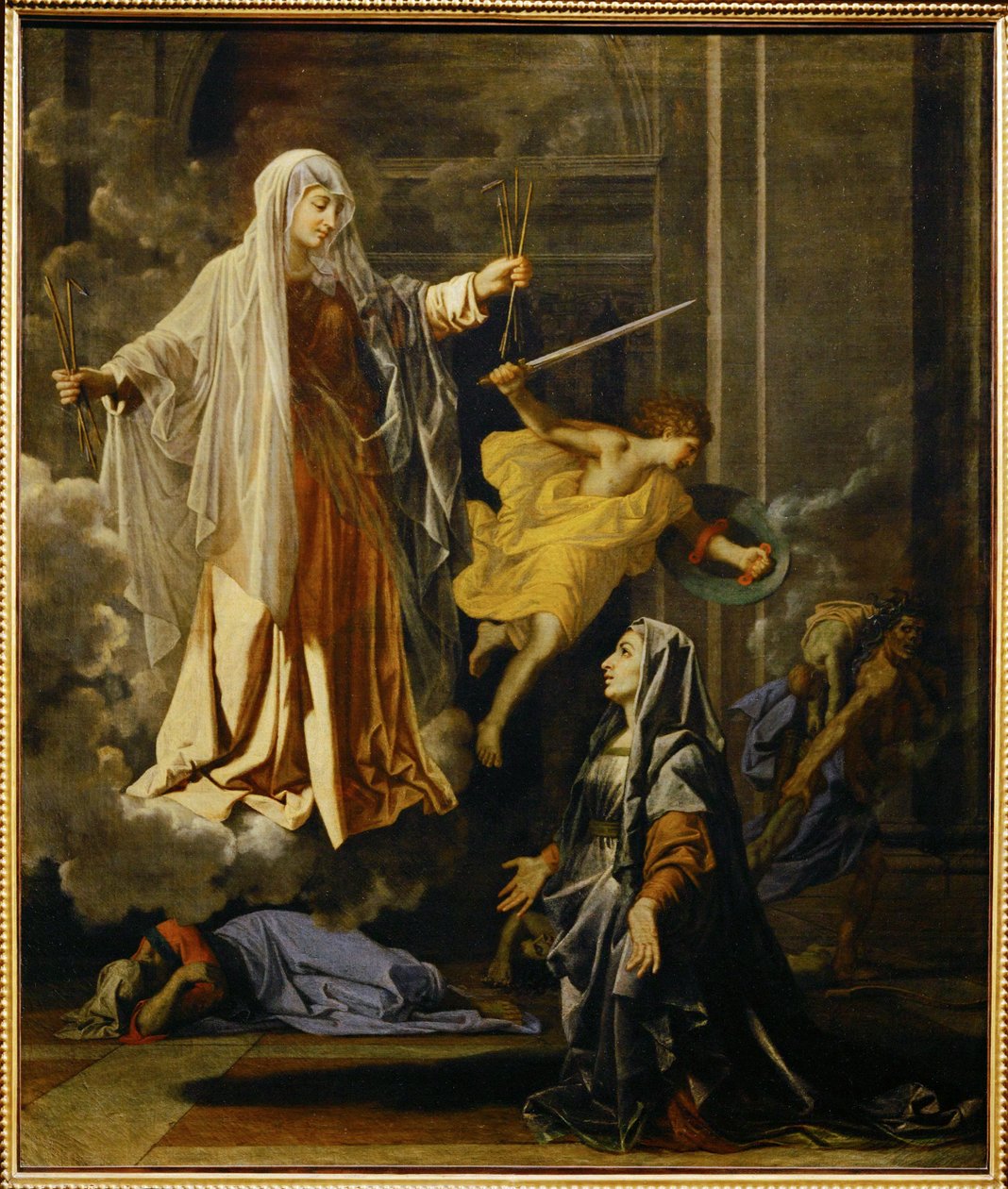 Il miracolo della peste di Saint Francoise Romaine ... da Nicolas (attr.to) Poussin