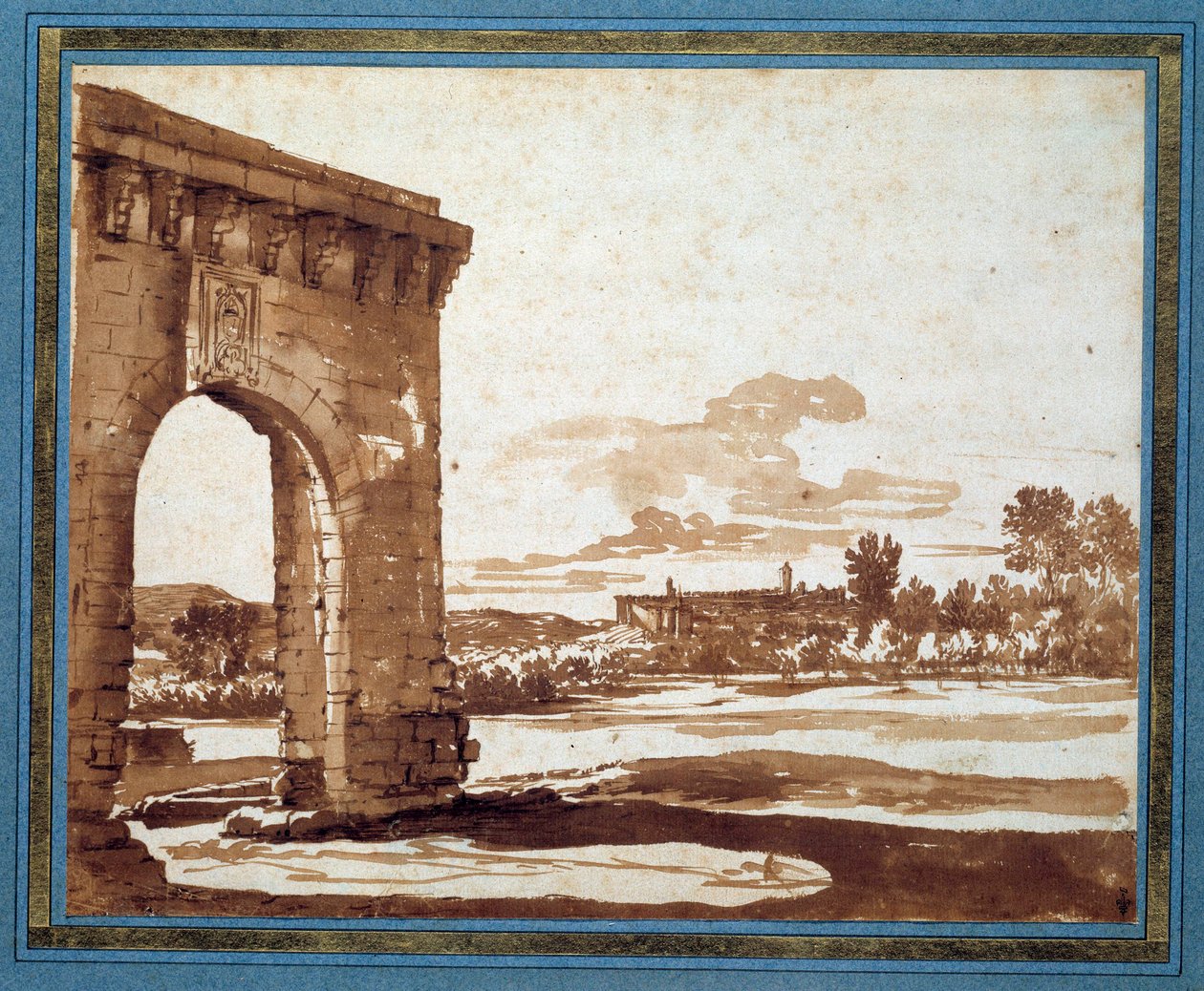 Vista di Villeneuve-les-Avignons da Nicolas (circle of) Poussin
