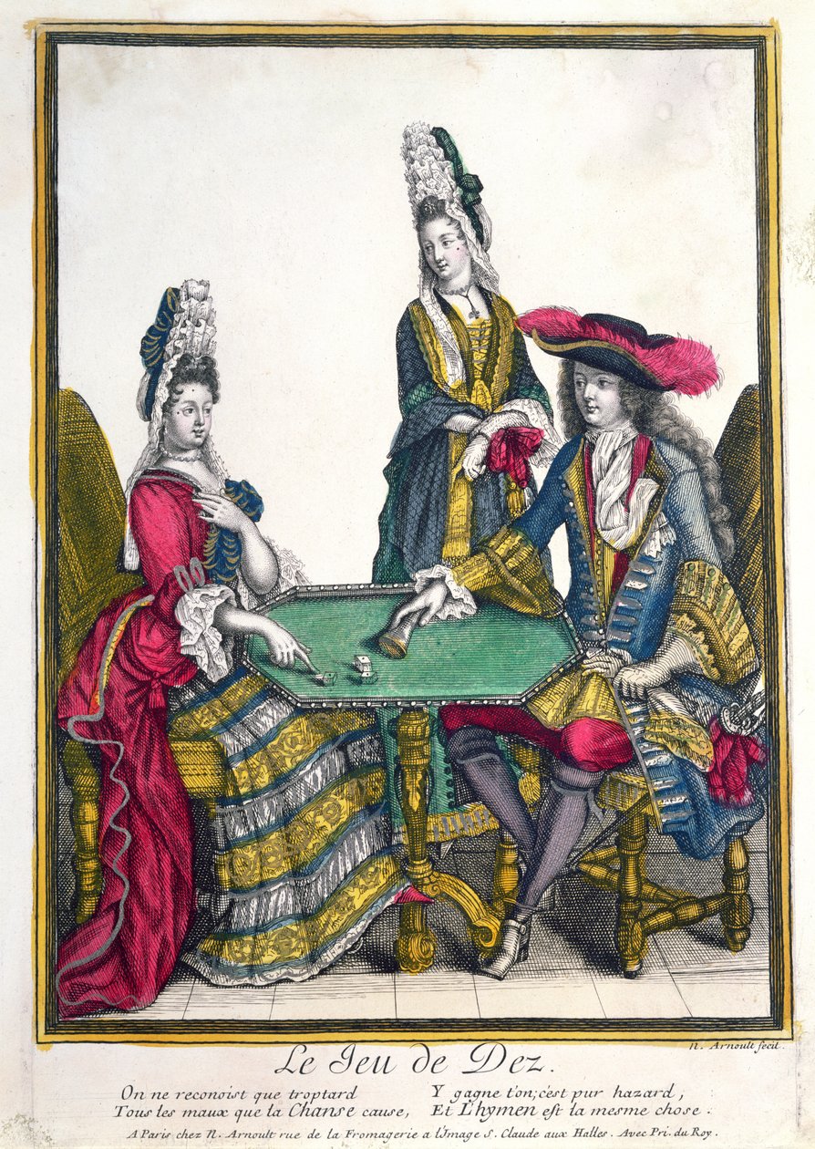 Le Jeu de Dez (Gioco dei Dadi), fine XVII secolo da Nicolas Arnoult