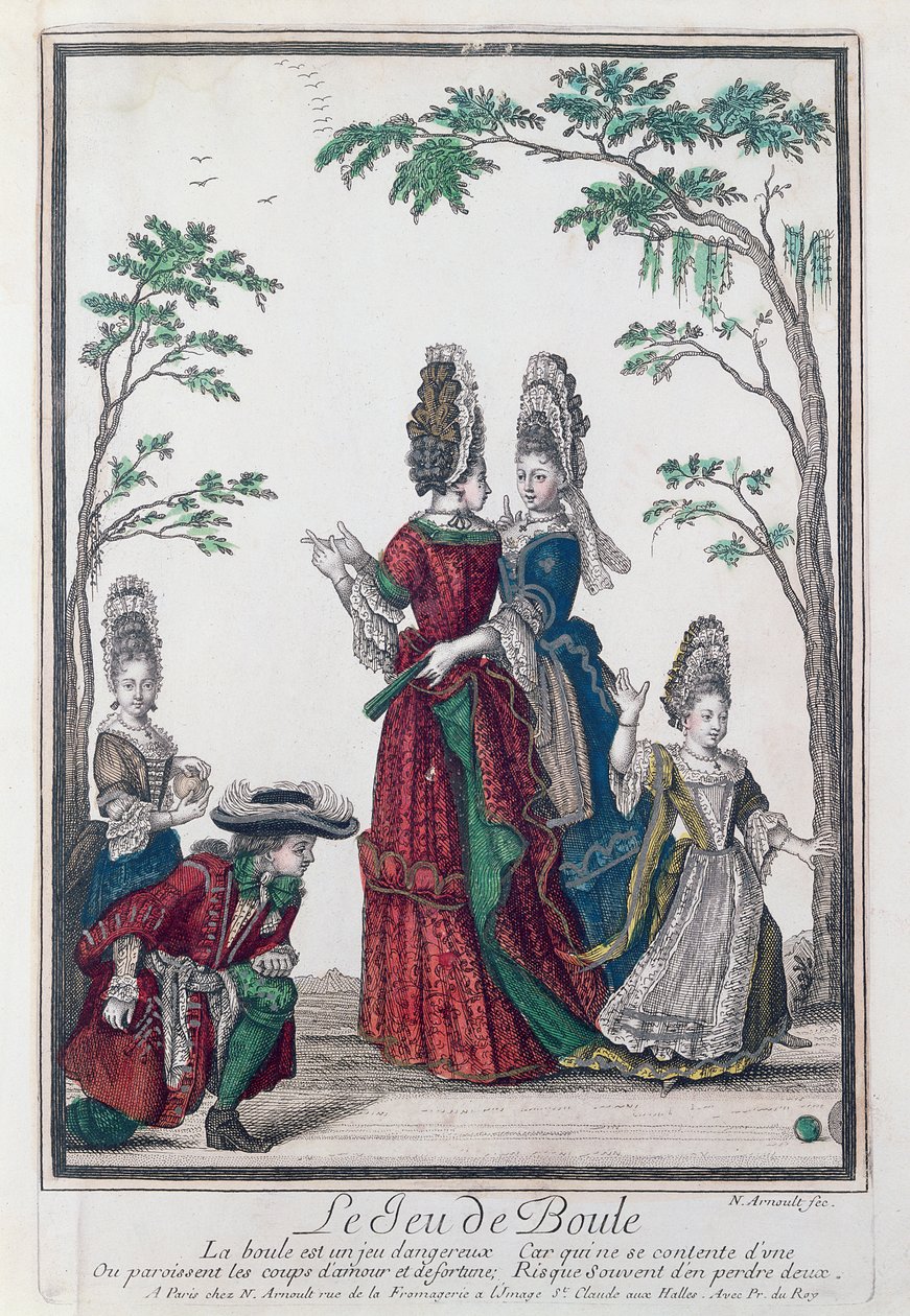 Il gioco delle bocce (Le Jeu de Boule), fine XVII secolo da Nicolas Arnoult