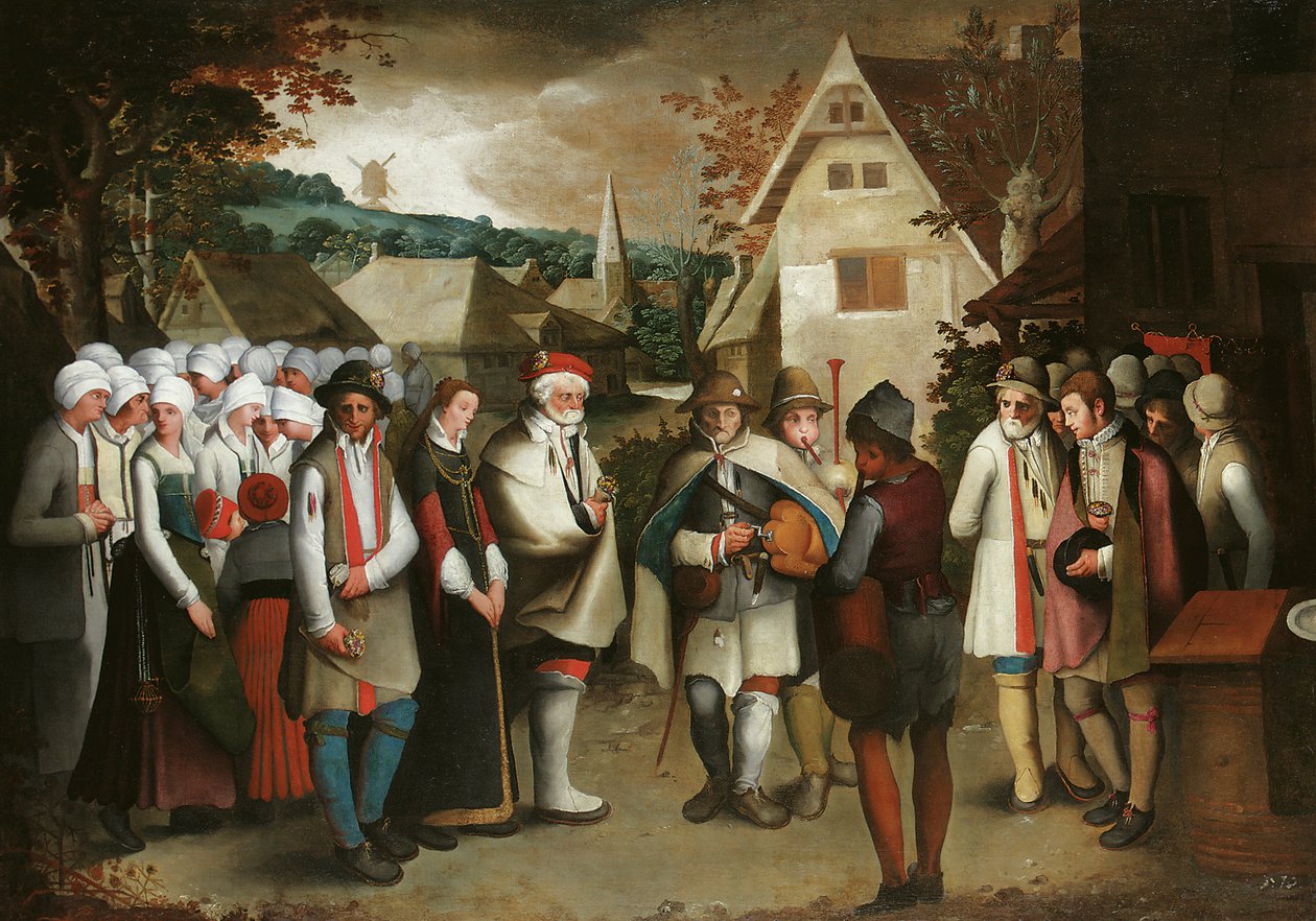 Una processione di nozze attraverso una città da Nicolas Baullery