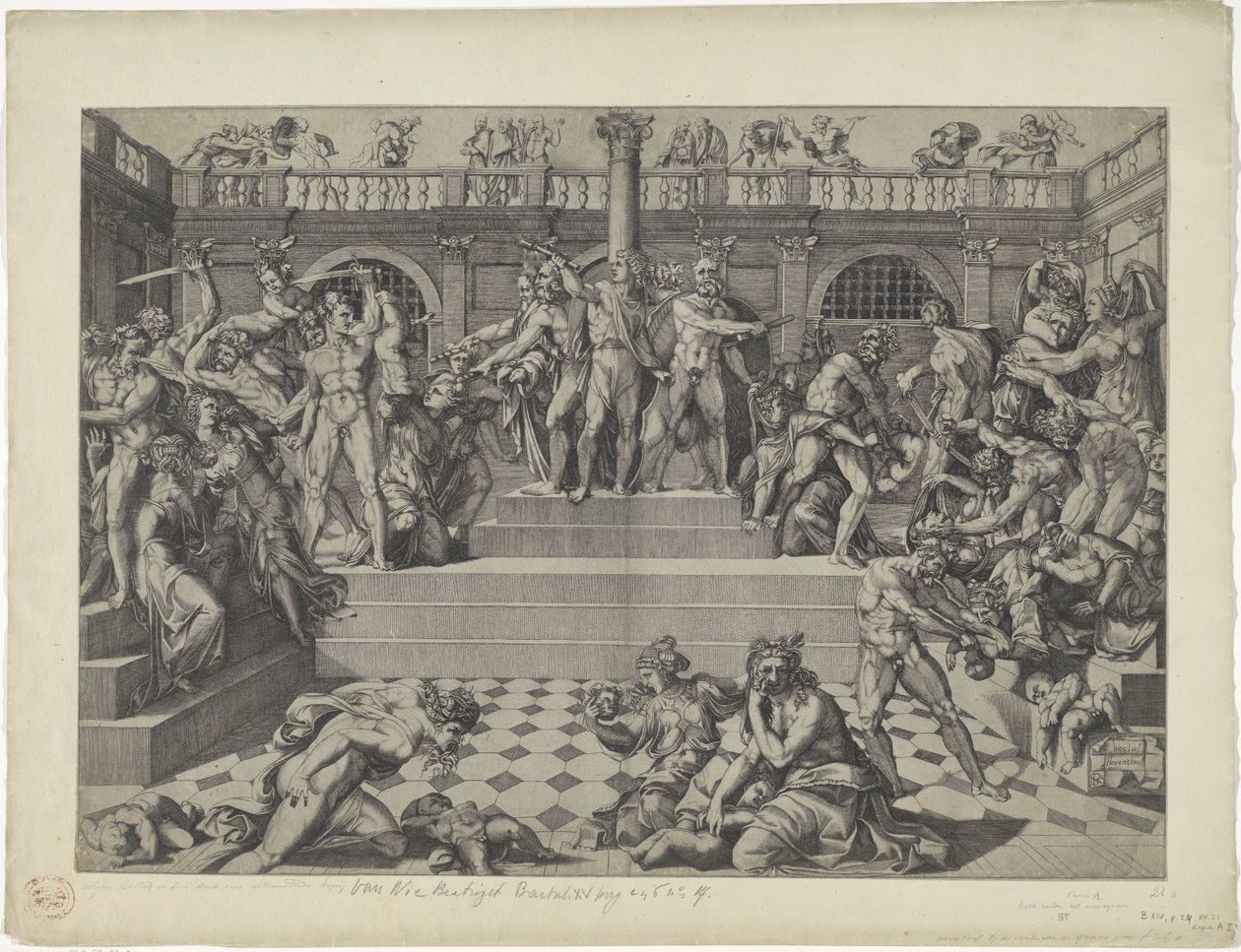 Strage degli innocenti a Betlemme da Nicolas Beatrizet