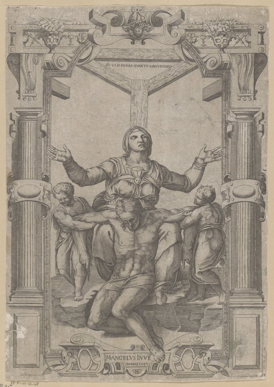 Maria ai piedi della Croce da Nicolas Beatrizet