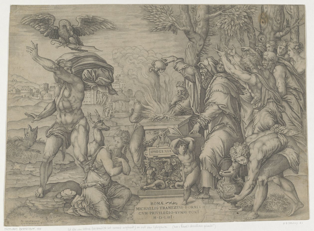 Il sacrificio di Ifigenia da Nicolas Beatrizet