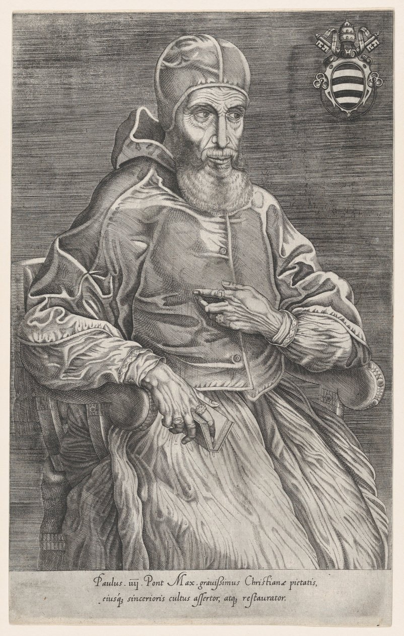 Ritratto di Papa Paolo IV da Nicolas Beatrizet