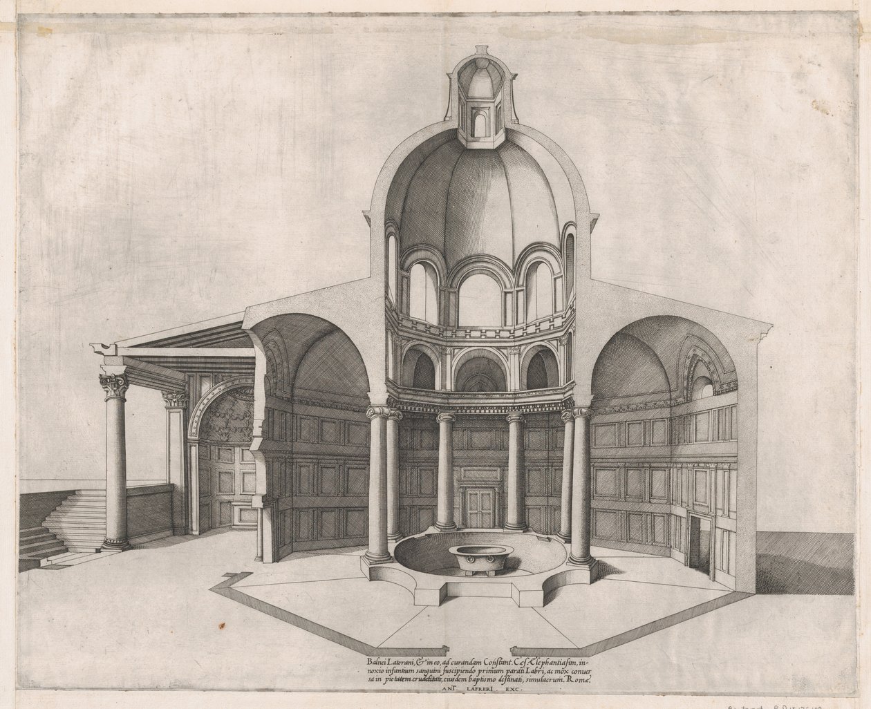 Speculum Romanae Magnificentiae: Interno del Laterano da Nicolas Beatrizet