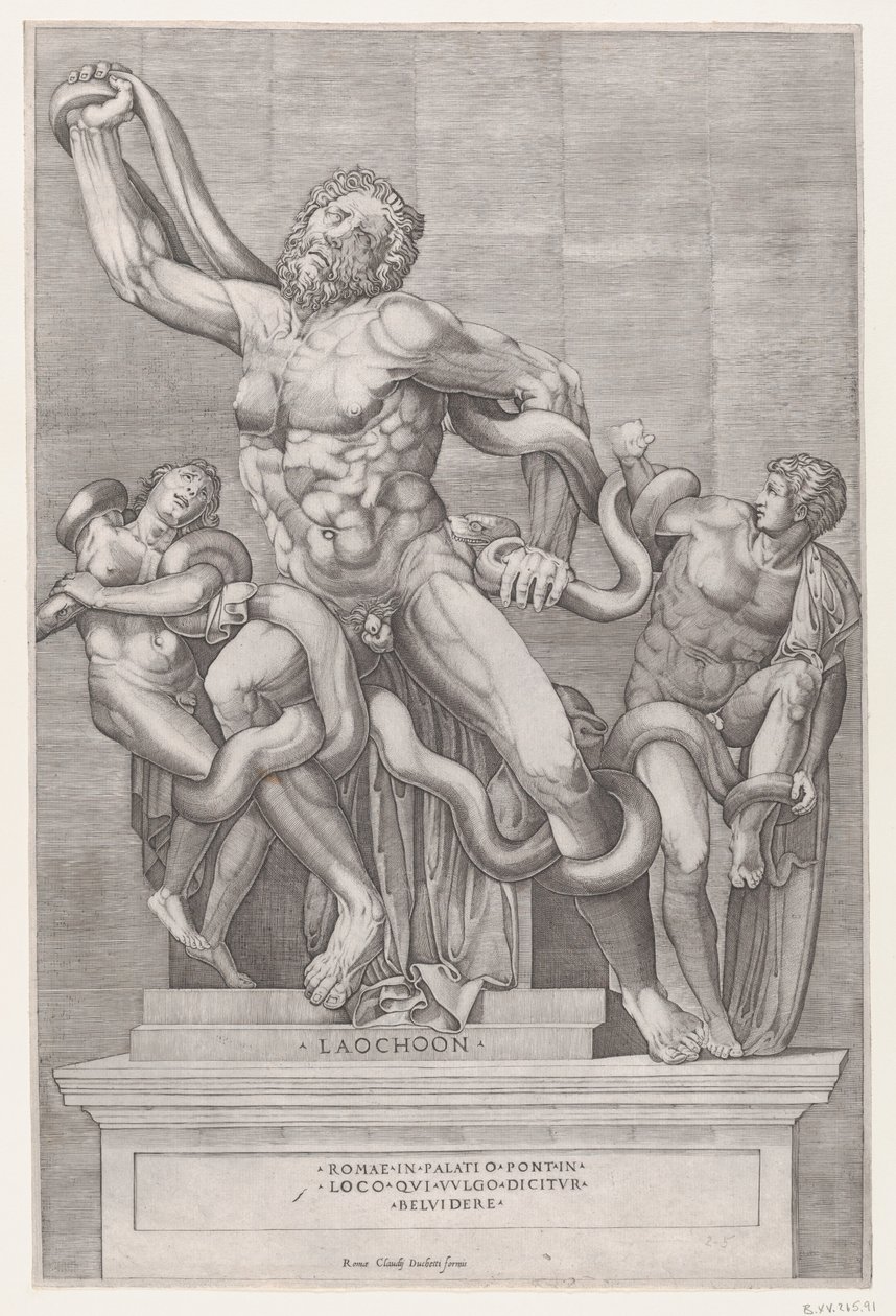 Speculum Romanae Magnificentiae: Laocoonte, XVI secolo da Nicolas Beatrizet