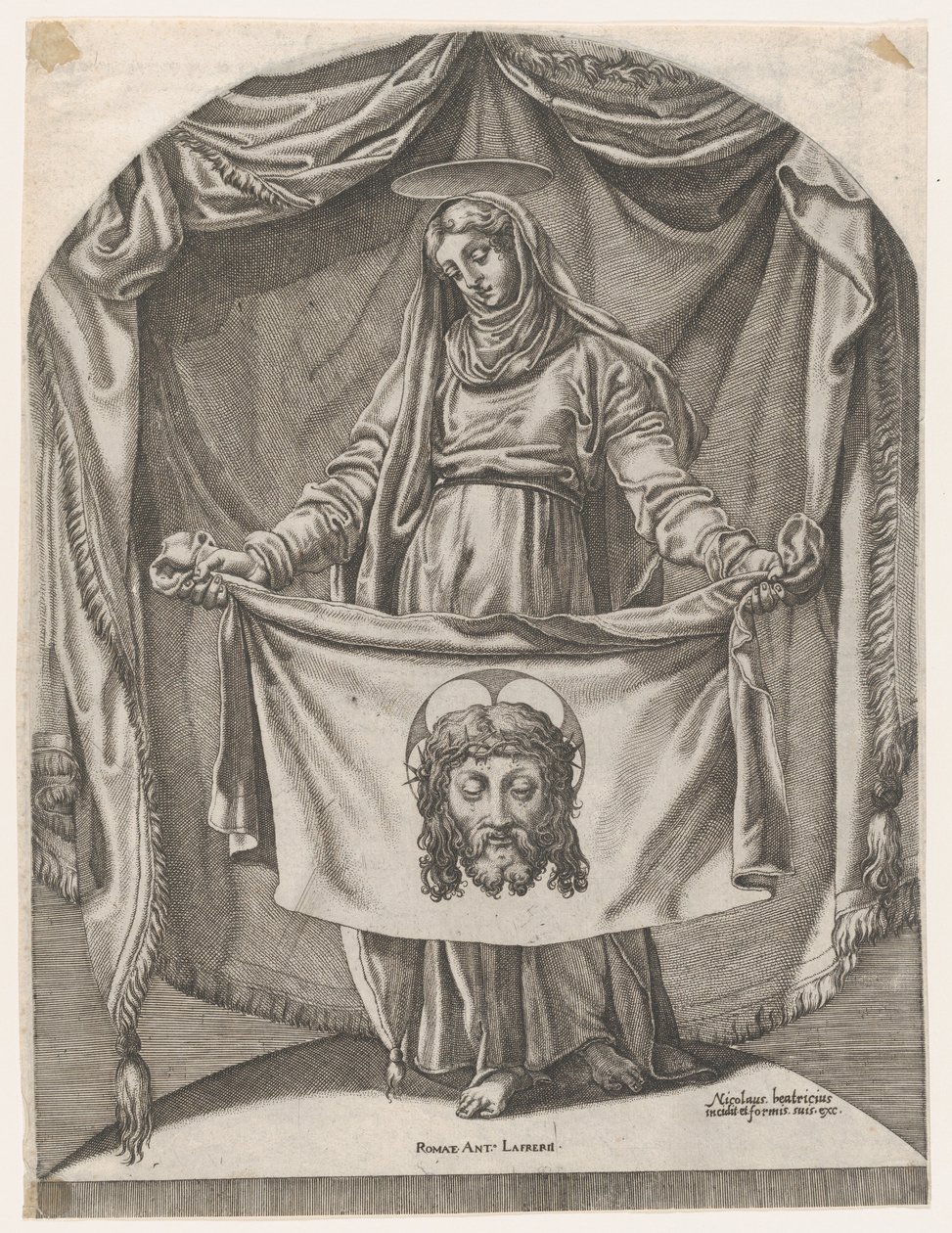 Santa Veronica con il Sudario, dopo Michelangelo da Nicolas Beatrizet