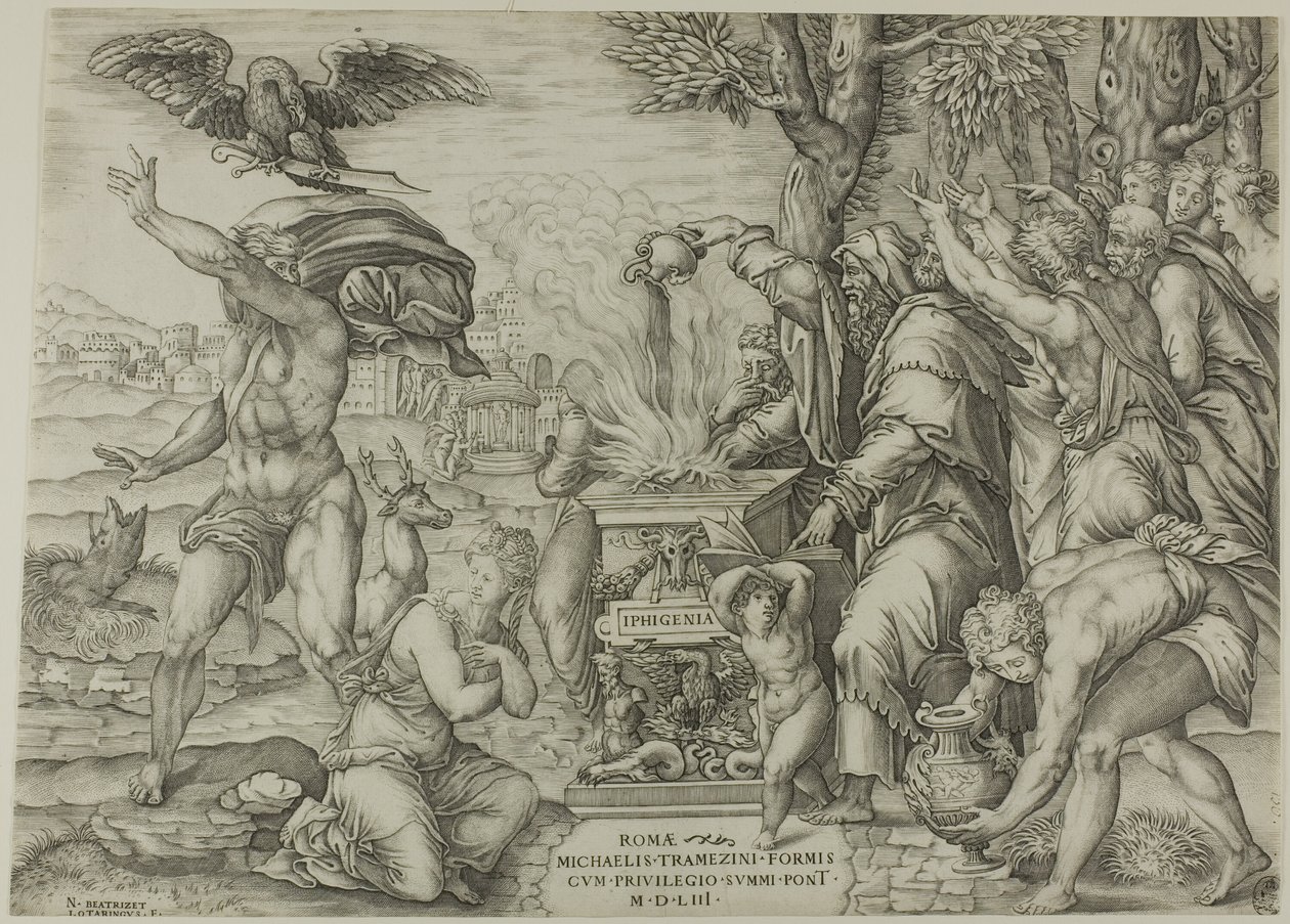 Il sacrificio di Ifigenia da Nicolas Beatrizet