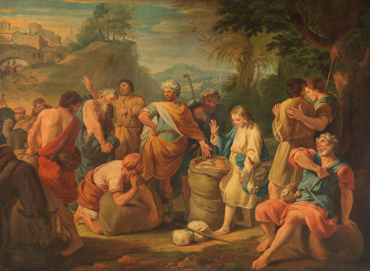 Il ritrovamento del denaro nel sacco di Beniamino da Nicolas Bertin